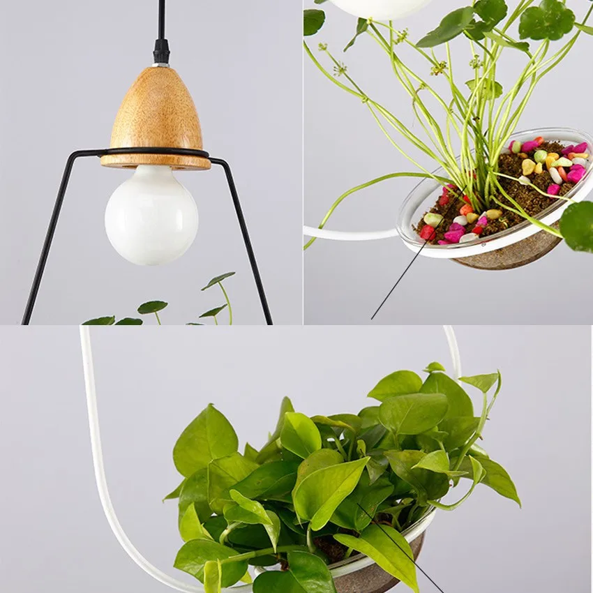 Modern-Simple-E27-Holder-Wood-Led-Pendant-Lights-3-Kinds-Loft-Wrought-Iron-Plant-Pot-Bar (3)