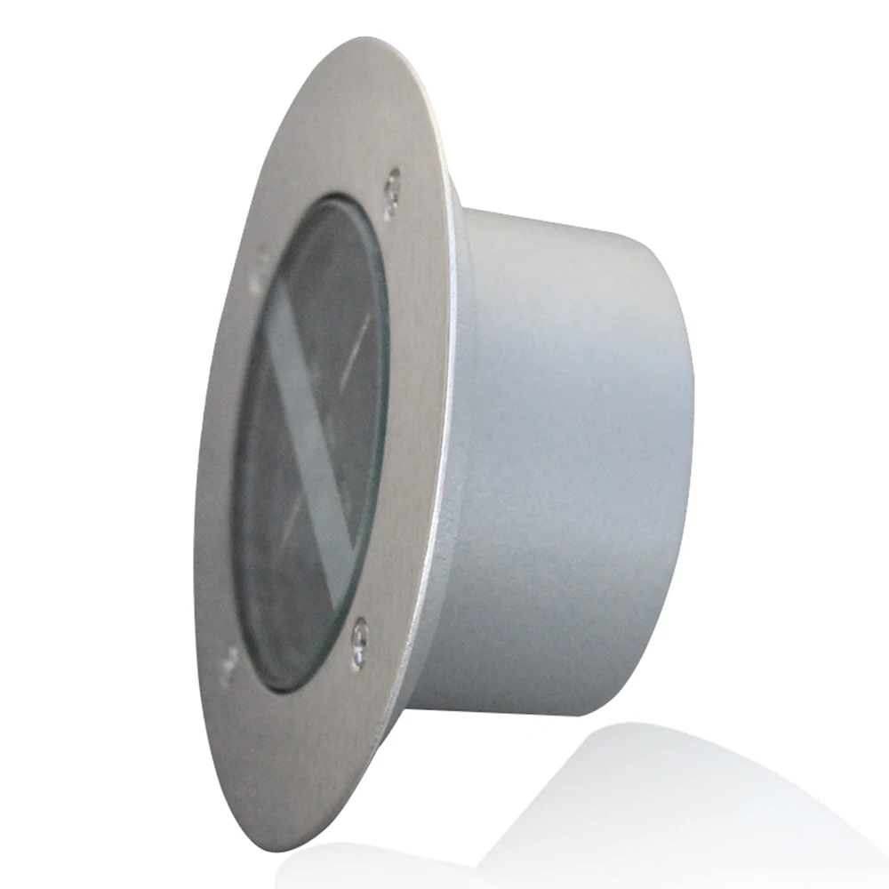 Lâmpada do Gramado de Alumínio Lâmpadas para Decoração ao ar Livre à Prova Deck Luzes Solares Enterrados d' Água Holofotes Subterrâneo Jardim Luz Solar 3led 18 3LED Deck Luzes Solares Enterrados Lâmpada Do