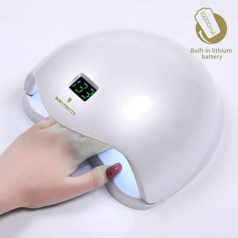 

BORN PRETTY 48W Built-in Lithium Battery Rechargeable UV Curing Lamp Nail Dryer for All UV Gel Polish