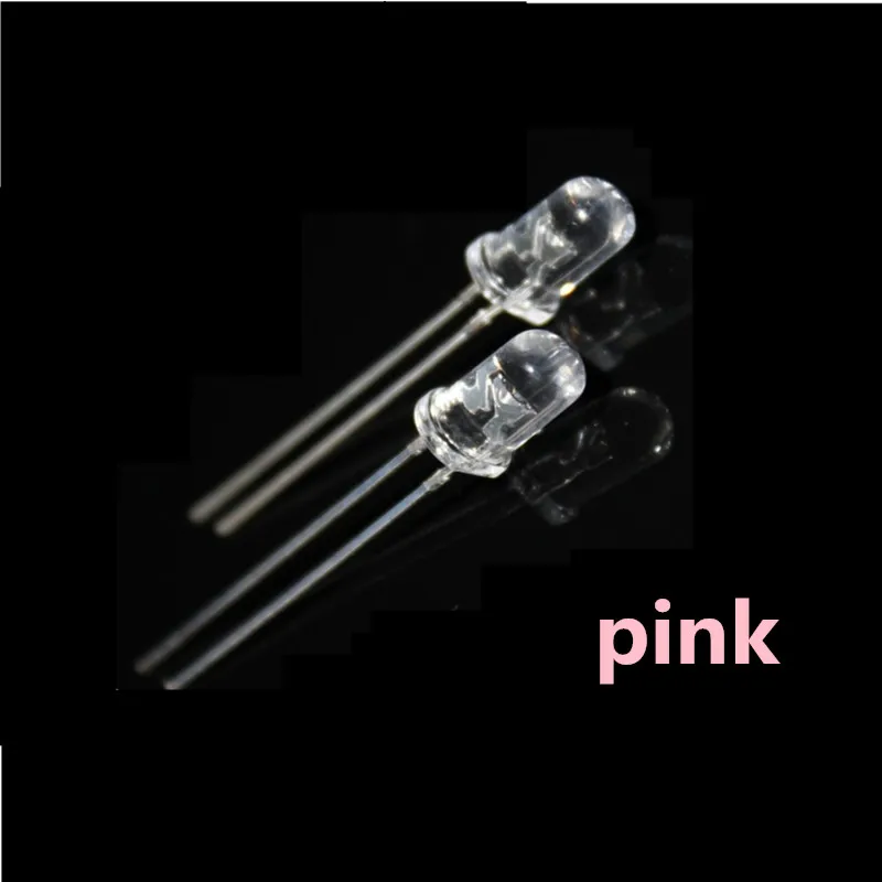 

100pcs 5mm pink LED Diode Light Emitting Lamp 5 mm Round Water Clear Lens 5mm LED Lamps