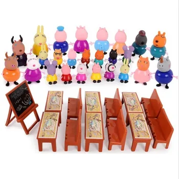 

Peppa Pig George Dad Mom Grandpa Grandma Family Role Pelucia Action Figure Model For Children Gifts