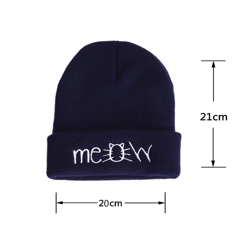 New Meow Cat Lovers Trippy Colorful All Ages Beanie