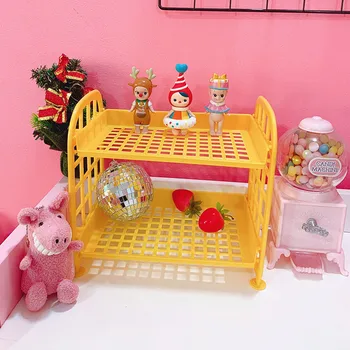 

Double Layer Hollow Storage Holders Multifuncation Removable PP Kitchen Bathroom Desktop Makeup Sundries Display Shelf Organizer