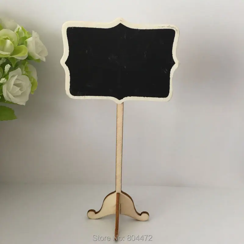 24 x Vintage Fancy Rustic Wedding Mini Chalkboard Table Number on Stand
