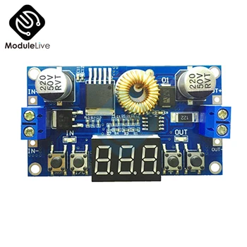 

DC 5-36V 5A DC-DC Step Down Buck Converter Transformer Charge Module with Digital LED Voltmeter Board