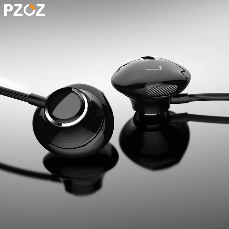 PZOZ S1 Bass Earphone 3.5mm Wired control Headset With Mic In-Ear sport earbud earphones For iphone xiaomi Samsung Huawei MP3 PC sport headphones 3 5mm in ear earphone noise cancelling headset with microphone for xiaomi iphone samsung huawei pc