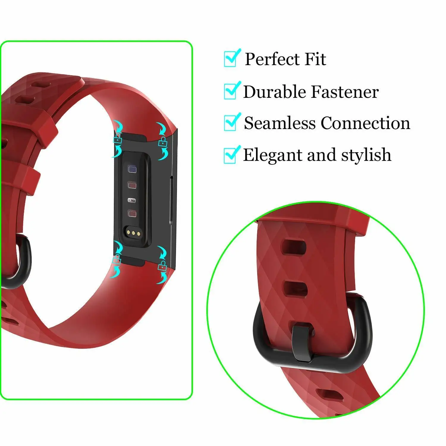 Duszake, браслет на запястье, ремешок для Fitbit Charge, 3 ремешка, силиконовые сменные полосы для Fitbit Charge3, аксессуары для браслетов