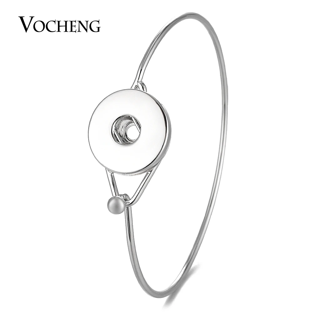 

Vocheng Snap Charms Button Bangle for Women 18mm Interchangeable Jewelry NN-571