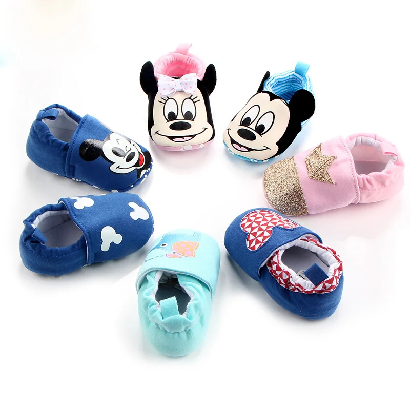 

2019 hot sell cotton Moccasins soft sole Shoes baby girls boys first walker shoes Toddler Non-slip shoes for crawling