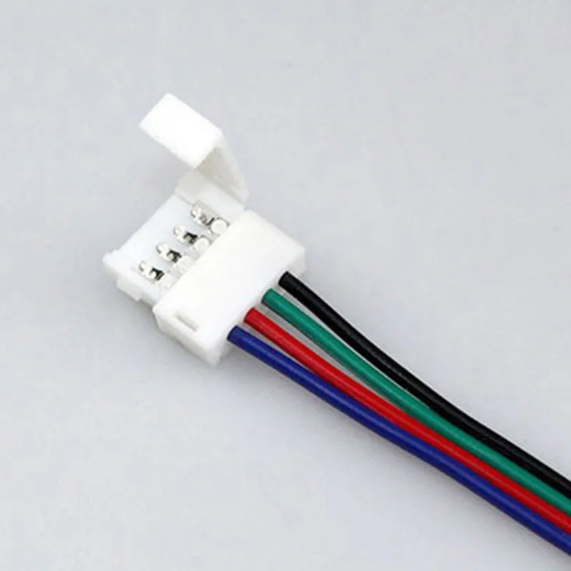 10 мм 4 Pin Светодиодные ленты Разъем 5050 RGB/RGBW Светодиодные ленты светильник SM JST Мужской Женский Разъем провода кабеля