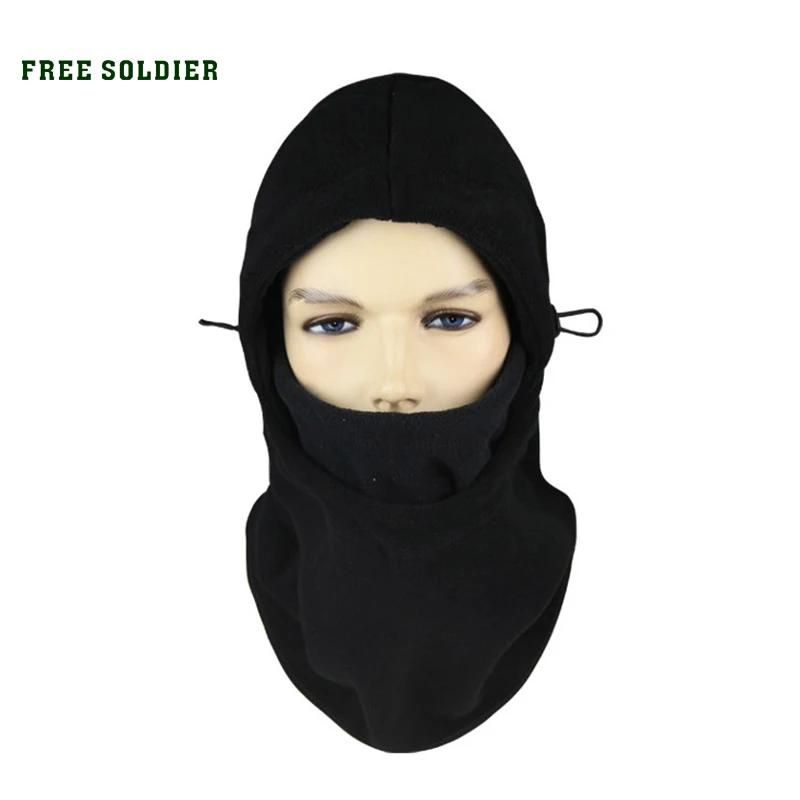 

FREE SOLDIER Outdoor double layer fleece hat thermal pocket ride hat fleece scarf thickening cap wigs