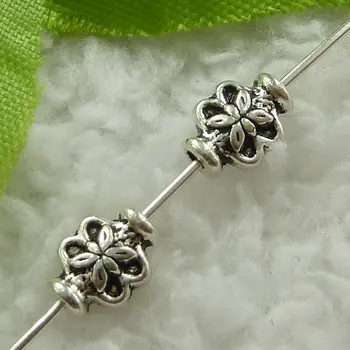 

840 pieces antique silver nice spacers 8x6mm #3144