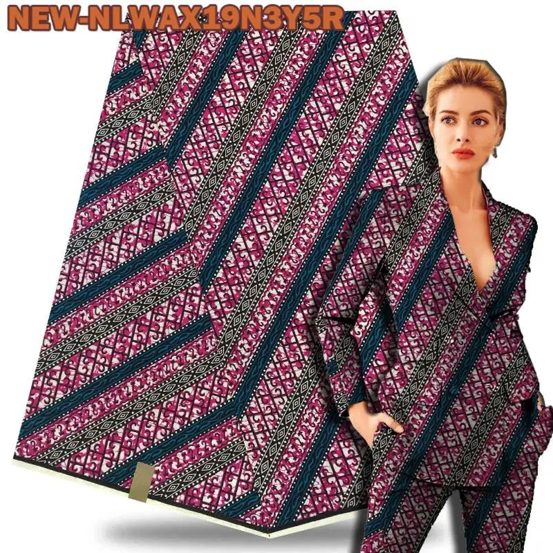 

Nigeria Embroidery Fabric African Cotton Ankara High Quality Real Dutch Wax Africain Wax Dutch TA-015
