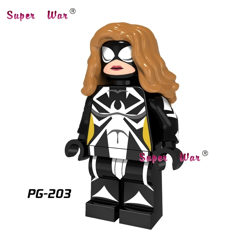 

1PCS Star wars super heroes Marvel Spider-Man Venom Spider-Woman building blocks models bricks hobby toys for children kits