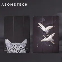 Чехол для нового iPad 9.7 дюймов Сова кран Retina окрашенные Стенд задняя крышка для iPad 2/3/ 4 мини мультфильм флип противоударный Fundas Капа пенал