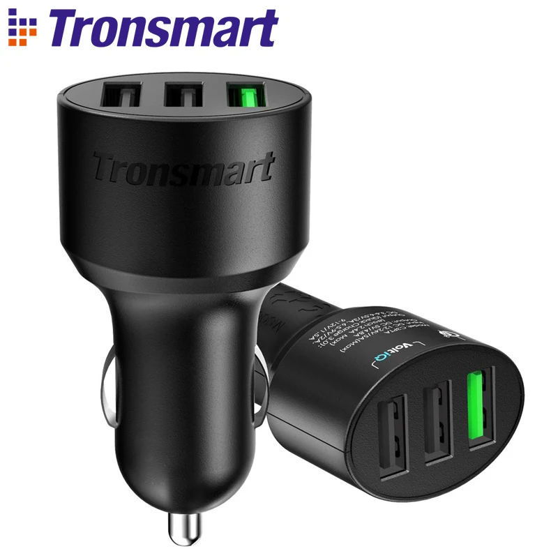 Image [3 USB Ports] Tronsmart C3PTA Car Charger Quick Charge 3.0 VoltiQ USB Car Charger for Xiaomi Mi5 for LG G5 Elephone S7 in Stock