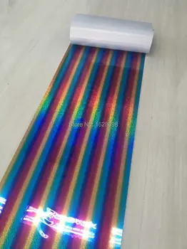 

Newest Hot selling hologram/Laser cut heat transfer foil designs for garment special color free shipping