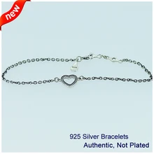 Символ любви браслеты стерлингового серебра 925 пробы ювелирные изделия с прозрачным CZ