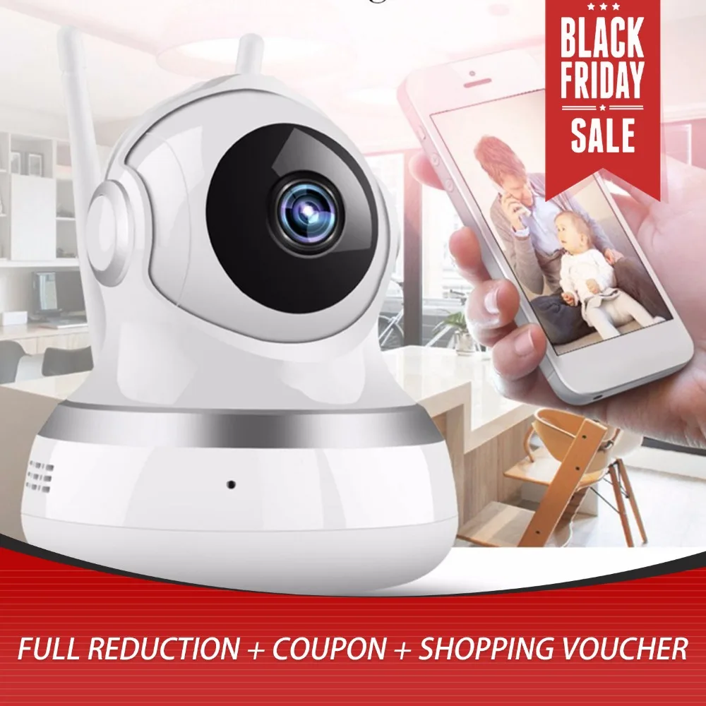 

LESHP Wireless IP Camera 1080P HD Intelligent Monitor Home Security With LED Smart WiFi Audio CCTV Camera Dual-Aerials