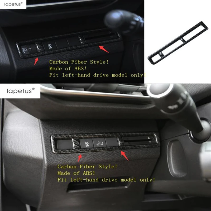 

Lapetus Accessories Fit For Peugeot 3008 3008GT 2017 2018 2019 Front Head Lights Switches Button Molding Cover Kit Trim / ABS