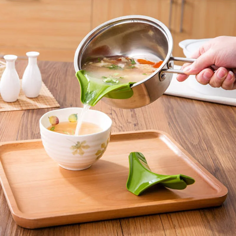 Двусторонний дозатор для соуса с закрывающимися крышками кухонная утварь горшок край Руководство силикагель, жидкость утечки рот суп счетчик кухня гаджет окружающей среды