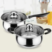 Нержавеющая Сталь Суп горшок утолщение пособия по кулинарии лапши молоко горшок Комплементарные еда горшок индукционная плита
