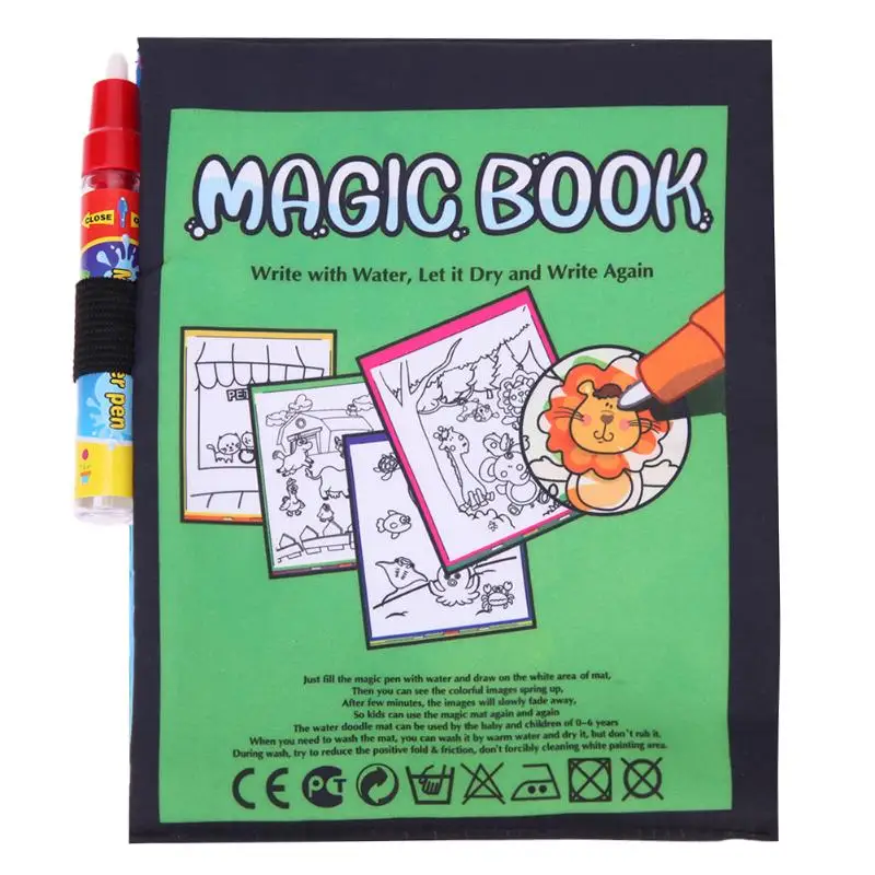 Детская Волшебная водная книга для рисования, животные, детская книга для рисования, волшебная ручка, обучающая доска для рисования граффити, раскраска, игрушка для рисования