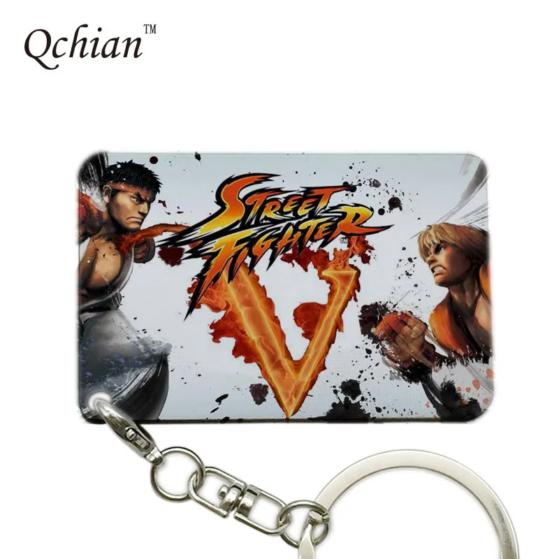 

Hot Game Street Fighter series Print Keychain Pretty Nice Gift Memorable Keyring Key Holder Pictures can be Customized