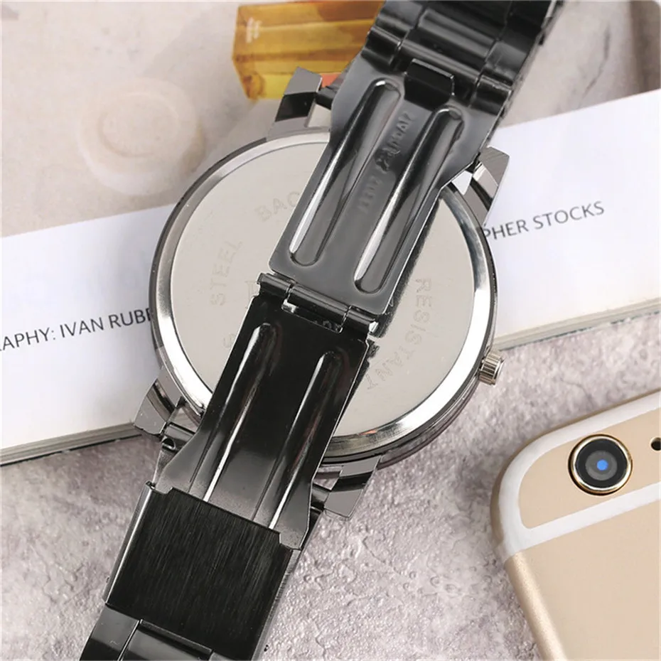 2018 New Arrival Women Ladies Wrist Watch Black Dial Stainless Steel Roman Numerals Casual Quartz Analog Fashion Watches (17)