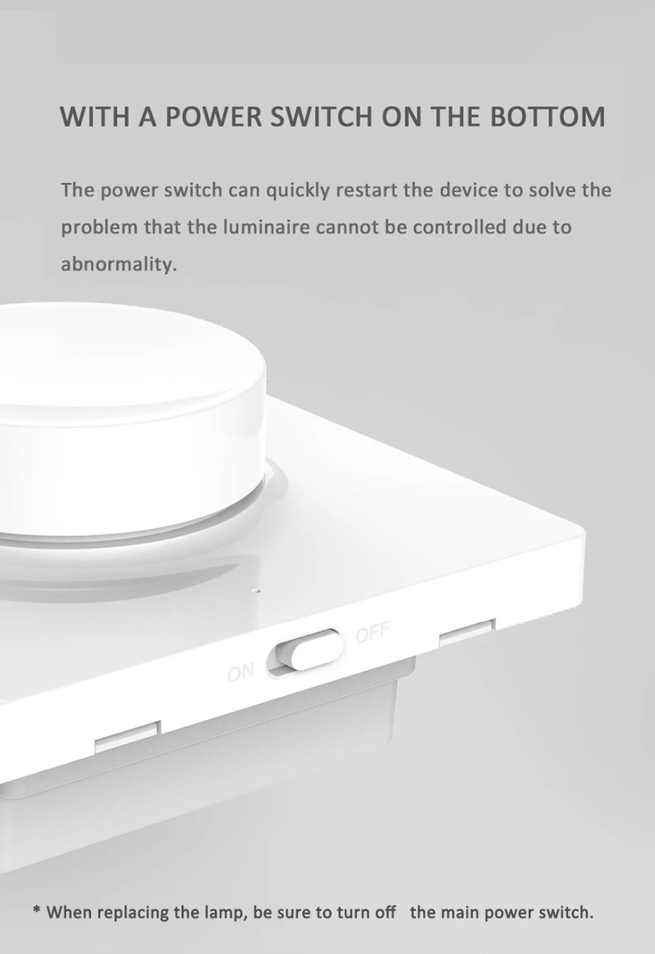 Xiaomi Mijia Yee светильник, умный диммер, Интеллектуальный регулировочный светильник с выключением, все еще работает 5 в 1, умный настенный переключатель управления