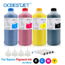 4x1000 мл пигментные чернила для Epson CX3900 CX4300 CX7300 TX119 XP-235 PX660 SX125 SX130 принтер чернила пигментные чернила бутылка для Epson