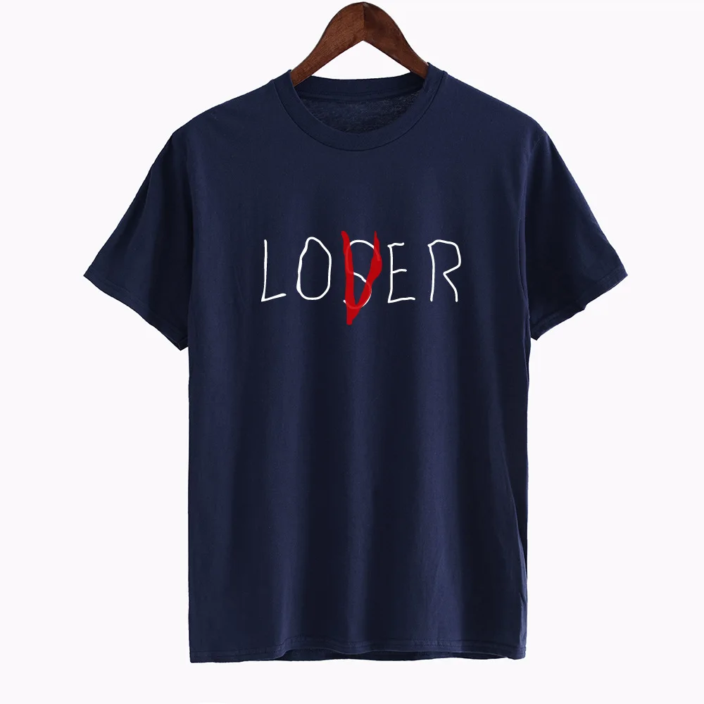 Новинка 2018 г. летняя рубашка Lover Loser футболка Для мужчин женщин Повседневное