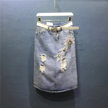 Повседневные винтажные Ретро богемные хлопковые свободные джинсы с вышивкой и эластичной резинкой на талии, синие джинсы