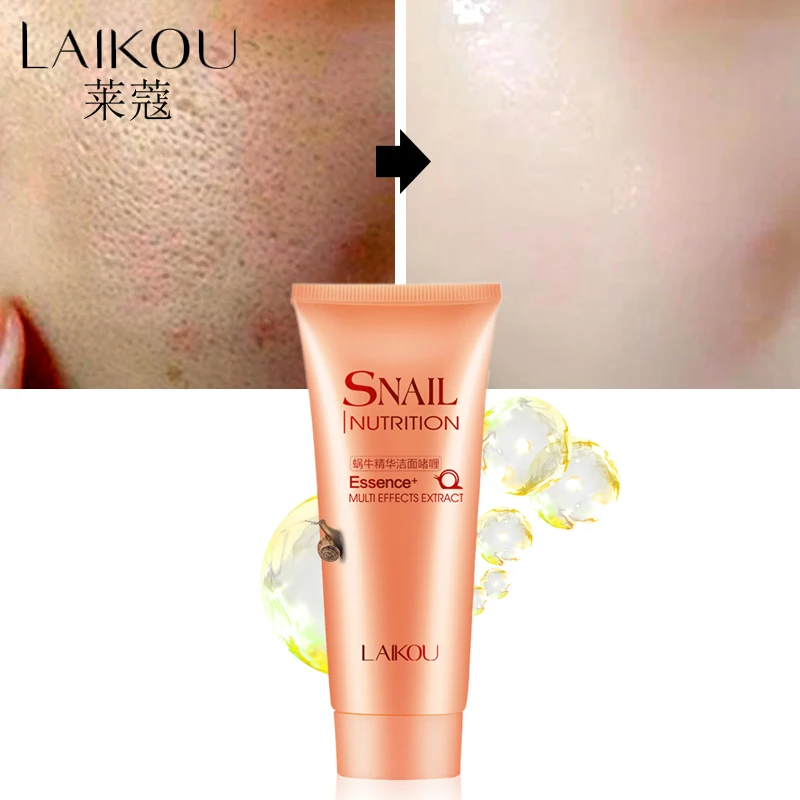 

LAIKOU 100g Snail Essence Face Cleansing Gel Deep Cleansing Pore Moisturizing Acne Treatment Oil Control Scrub Exfoliating