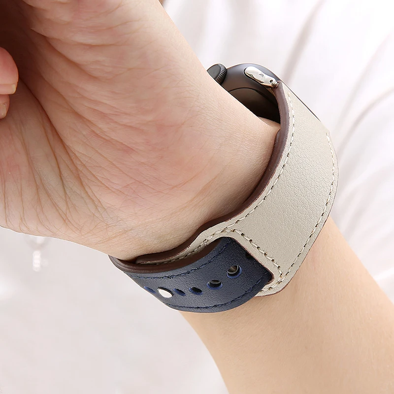 Модный кожаный ремешок для часов samsung Galaxy Watch 42 мм 46 мм сменный Браслет для часов Ремешок унисекс элегантный кожаный браслет