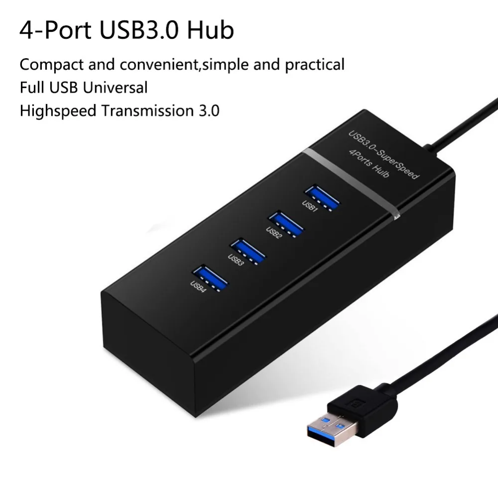 4 порта USB 3,0 концентратор с зарядкой и переключателем питания несколько USB разветвитель Porta панель USB3.0 USB3 USB-HUB Hab USB адаптер