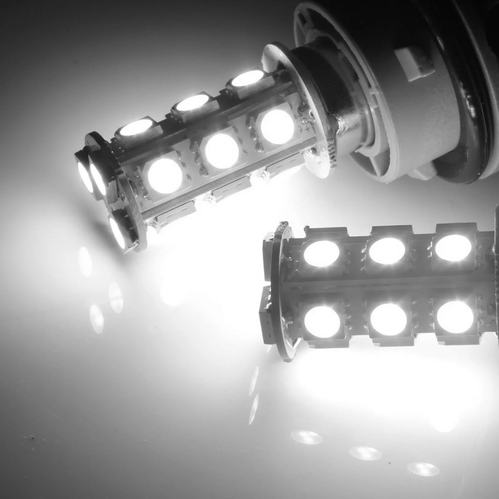 Светодиодный стоп сигнал ANGRONG 2x BAZ15d P21/4w 566 18 SMD для автопарковки белый|Сигнальная