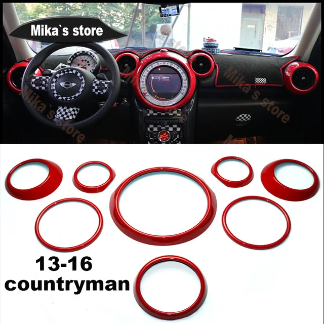 For Mini Cooper Countryman R60 Car Styling Inner Decoration Sticker For Mini Cooper Countryman R60 Car Styling Inner Decoration Sticker Rings Center Dash Board L
