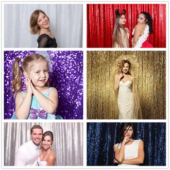 

4x6.5ft Wedding Sequin Backdrop Photo Booth Backdrop Christmas Sequin Curtains, Wedding background