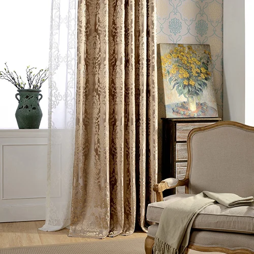 DSinterior Классический Дизайн Жаккардовый шторы из полиэфира - Цвет: Color 1
