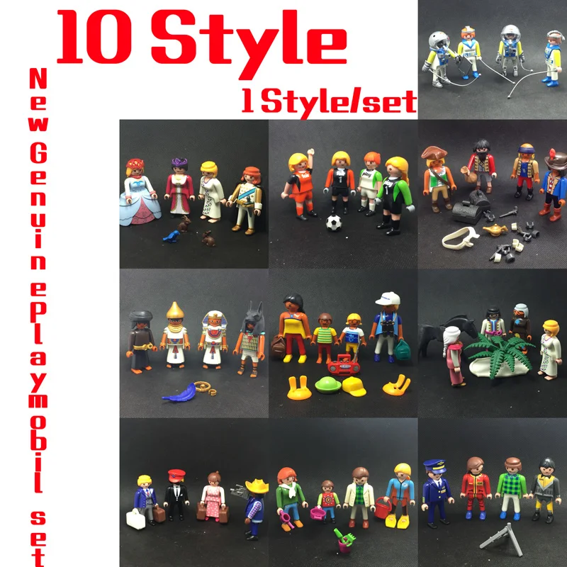 

10 Style 7.5cm Playmobil Children's Pony Farm and Horse-drawn Carriage Take Along Modern Doll House Action Figure Kids Gift Toys