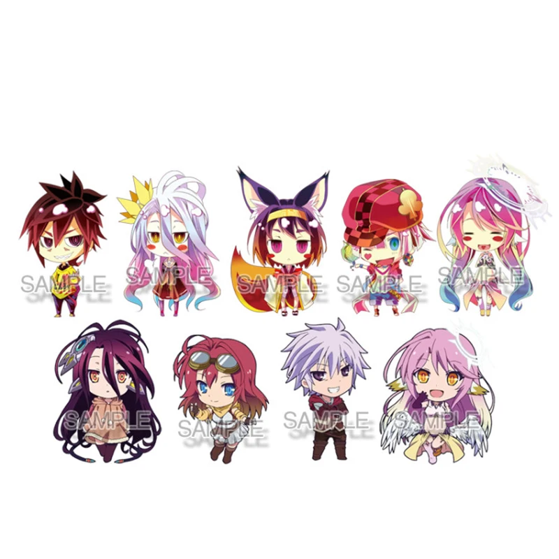 

NO GAME NO LIFE Anime Shiro Hatsuse Izuna Sora Rubber Keychain