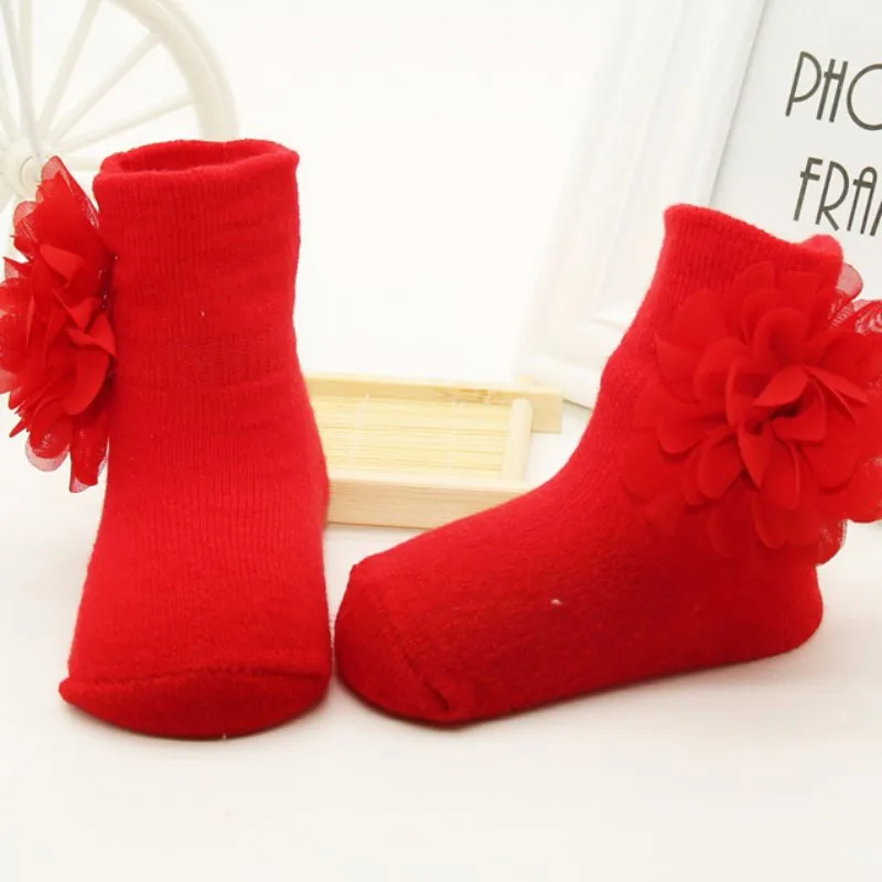 Носки до лодыжки для маленьких детей; носки принцессы с цветочным принтом для маленьких девочек 0-6 месяцев