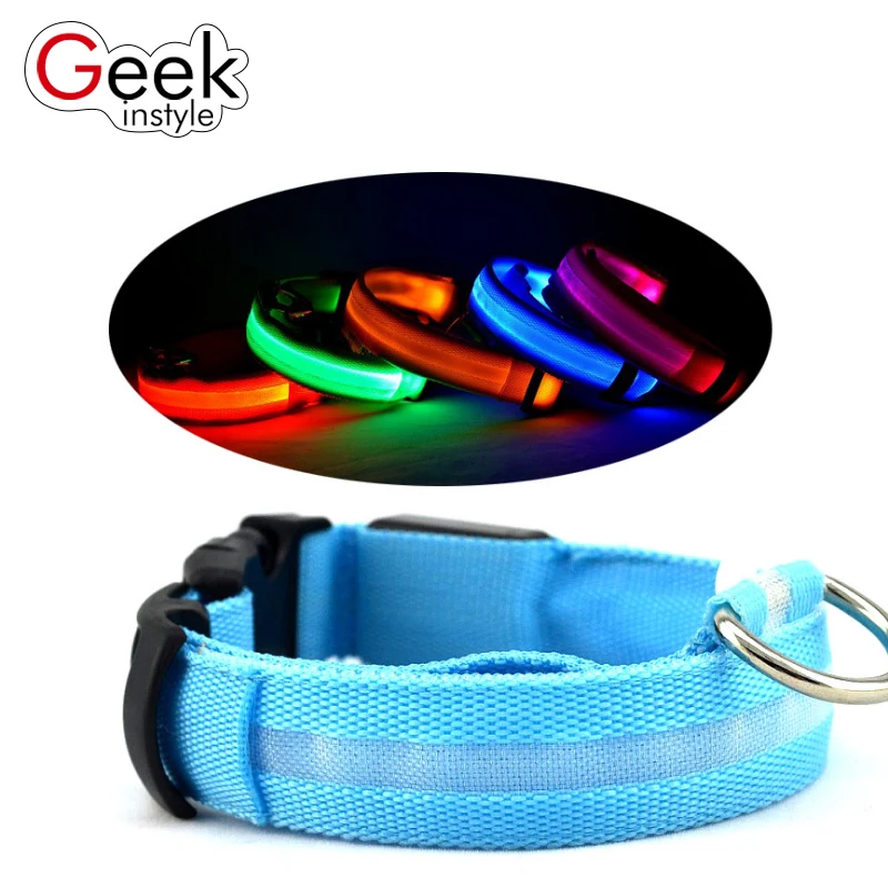

Geekinstyle Led Dog Collar Anti-Lost/Avoid Car Accident Collar For Dogs Puppies Dog Collars Leads LED Supplies Pet Products