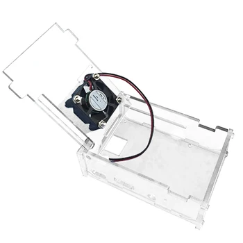 

Elisona Transparent Acrylic Box Case Cover Skin Shell Cooling Fan Ventilator with Screws Set for Raspberry Pi 2 3 RPI Pi2 Pi3