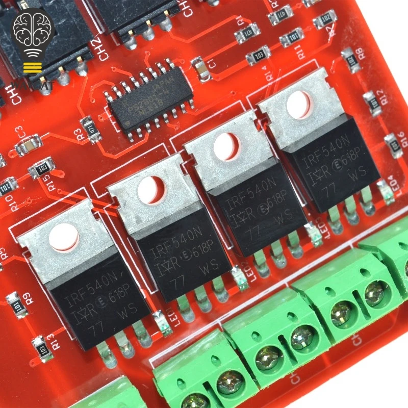 WAVGAT четырехканальный 4 Route MOSFET Кнопка IRF540 V4.0+ MOSFET модуль переключателя для Arduino