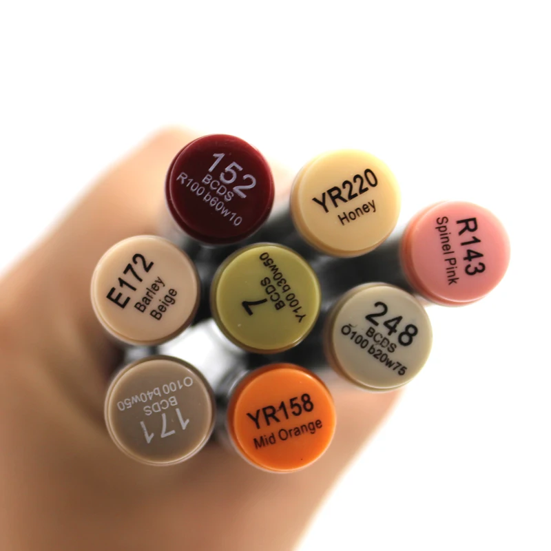 Finecolour 8 Color Set Skin Marker Pen Dual Head Sketch Art Markers