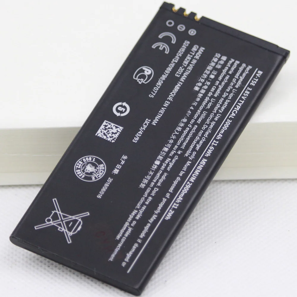 20 шт./лот 3000 мАч/11.6Wh 3 8 V BV T5E запасная батарея для Nokia Microsoft Lumia 950 RM 1106 1104 110 МПЮП