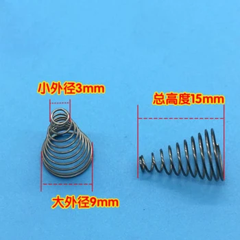

Tapered Coil Spring 0.4 Wire Diameter 3mm Small OD 9mm Big OD Batteries Spring