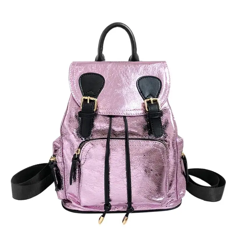 

Glitter Laser PU Leather Backpacks Women Girls Casual School Shoulder Bags Fashion Mini Travel Teenages Backpack Female mochila